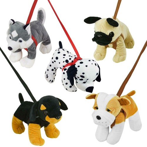 Plush dog lead assorted - -,